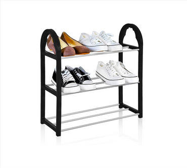 3 Tier Shoe Stand Storage Organiser Rack Lightweight Compact Space Save Shelf - ZYBUX